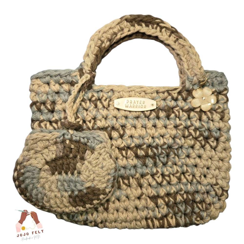 The "Necessity" Clutch Bag/Earth Ombre, W/Earbud Pouch HandmadeByMe, Mini Size,